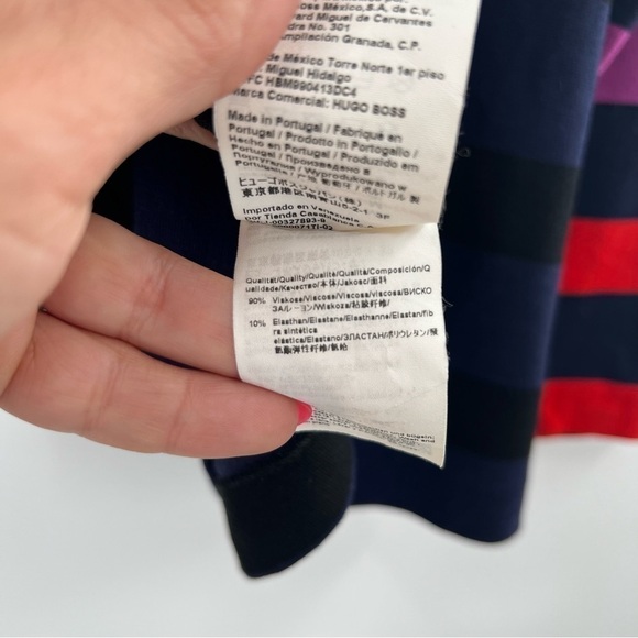 HUGO Boss striped knit long sleeve top - Picture 7 of 7